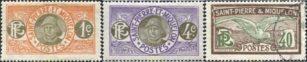 Sellos: 673274 USED SAN PEDRO Y MIQUELON 1909 MOTIVOS VARIOS