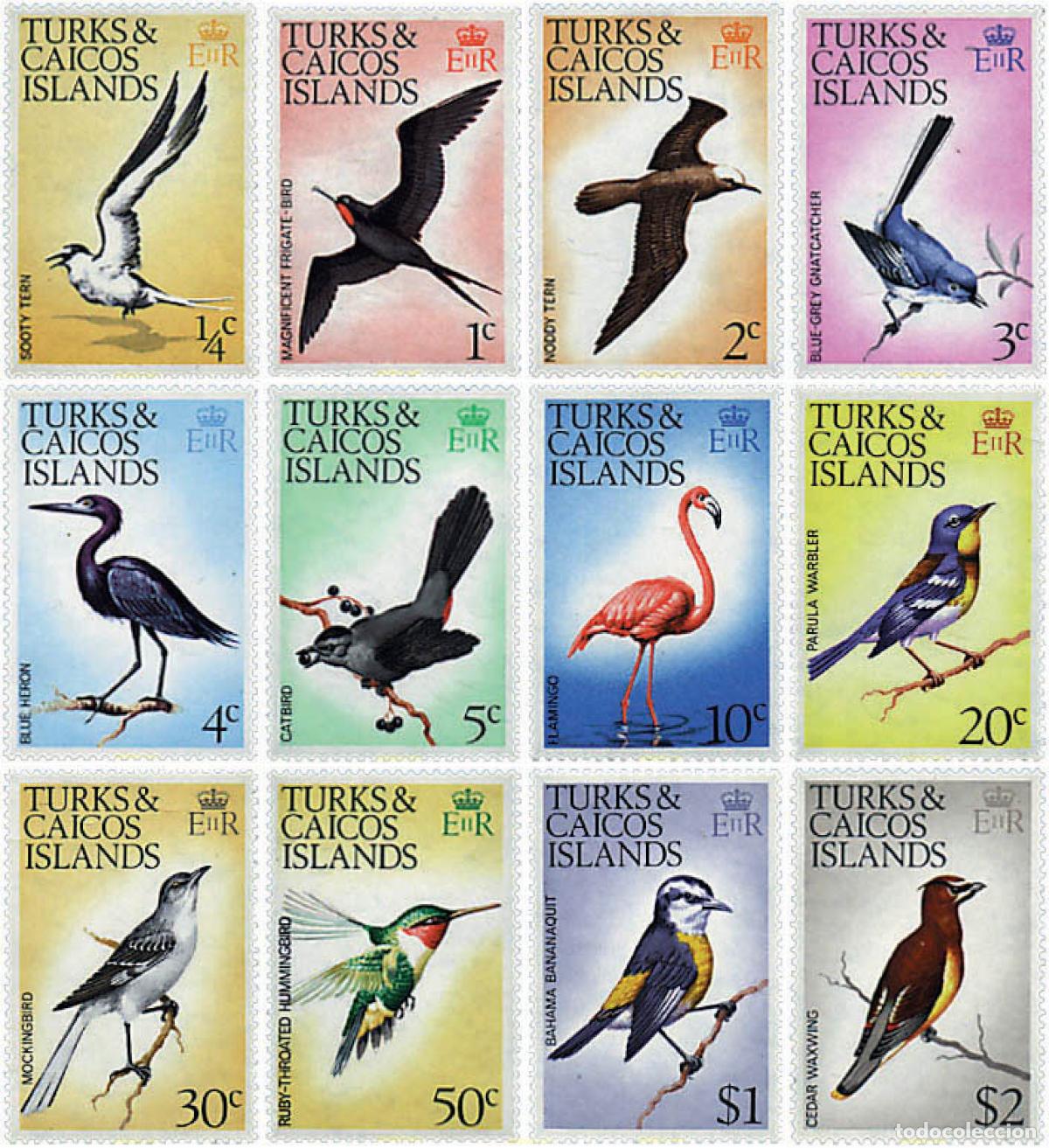 Sellos: 586146 MNH TURKS Y CAICOS 1973 AVES