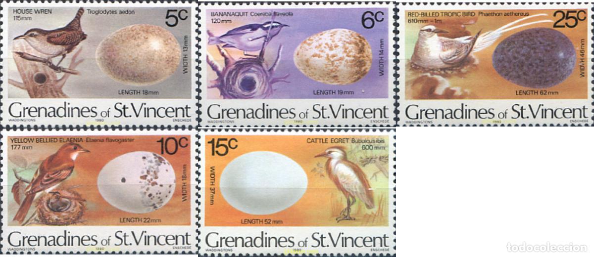 Sellos: 320426 MNH SAN VICENTE GRANADINAS 1978 PAJAROS DEL CARIBE