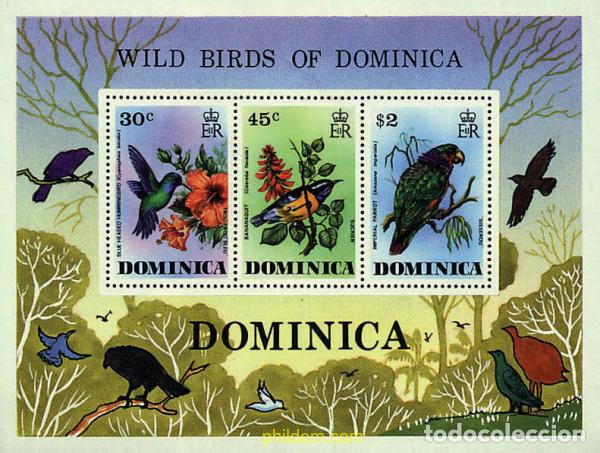 Sellos: 83747 MNH DOMINICA 1976 PAJAROS DE DOMINICA
