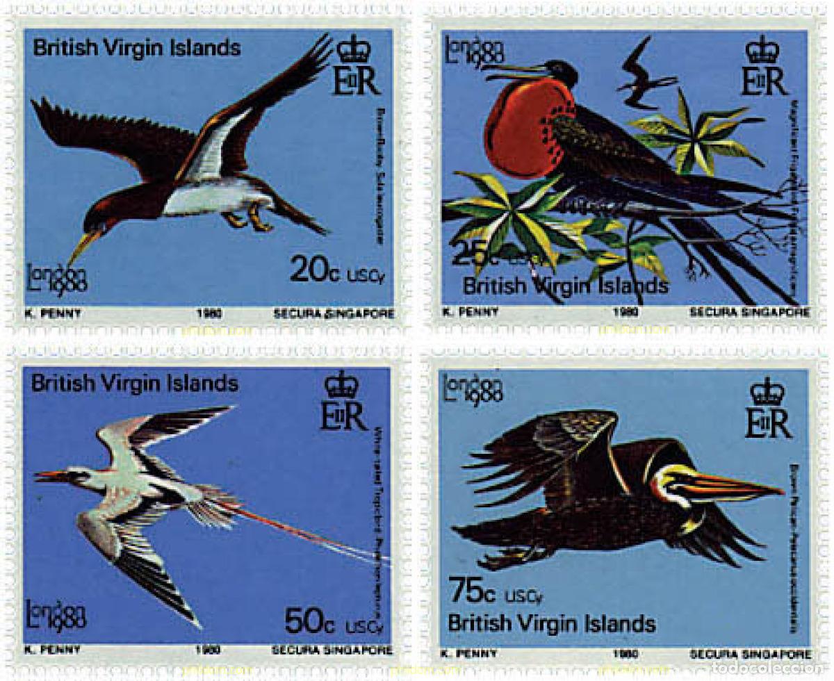 Sellos: 36016 MNH VIRGENES BRITANICAS Islas 1980 LONDON 80. EXPOSICION FILATELICA INTERNACIONAL