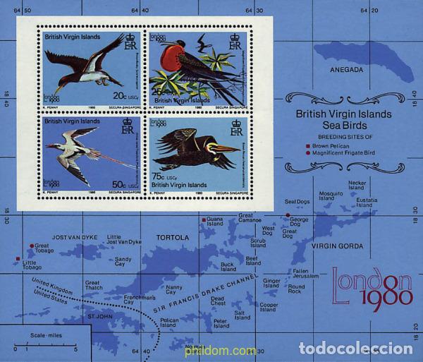 Sellos: 36017 MNH VIRGENES BRITANICAS Islas 1980 LONDON 80. EXPOSICION FILATELICA INTERNACIONAL