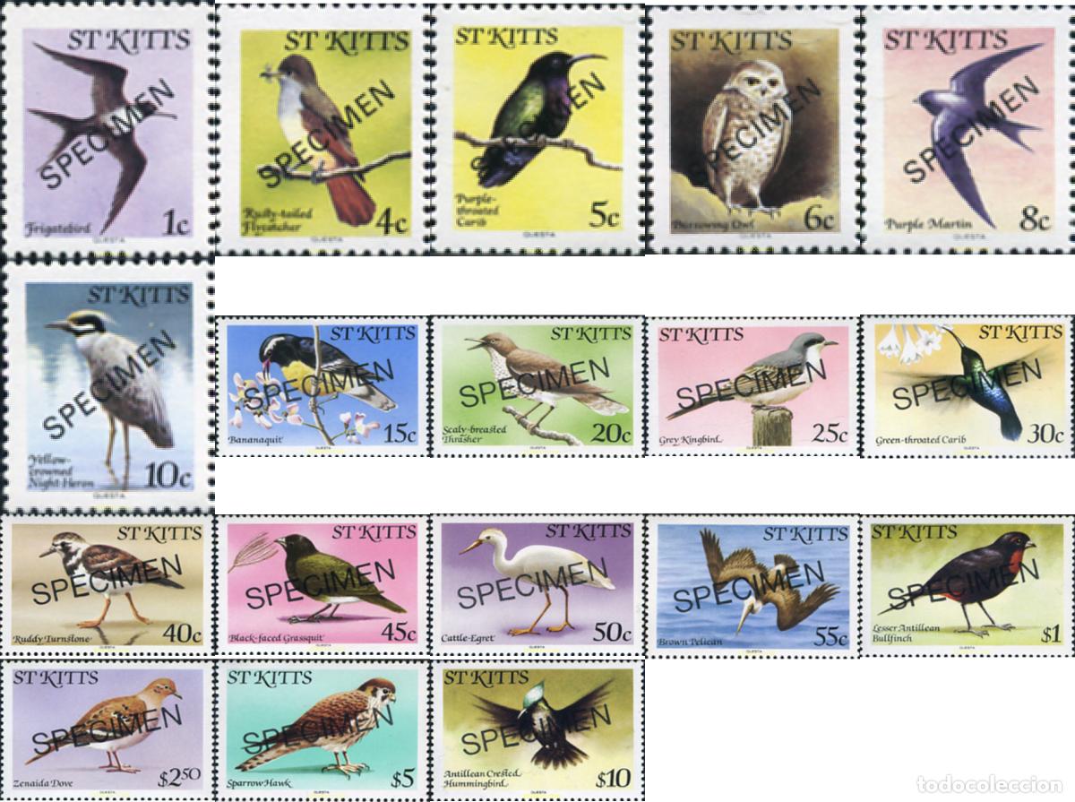 Sellos: 369969 MNH SAN KITTS 1981 AVES