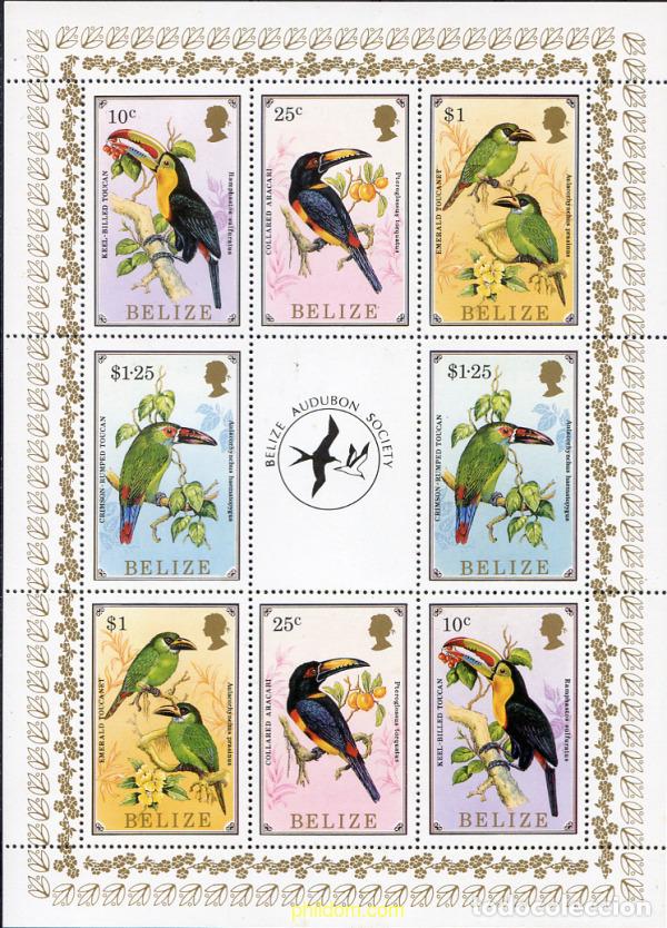 Sellos: 11509 MNH BELIZE 1986 AVES AUTOCTONAS