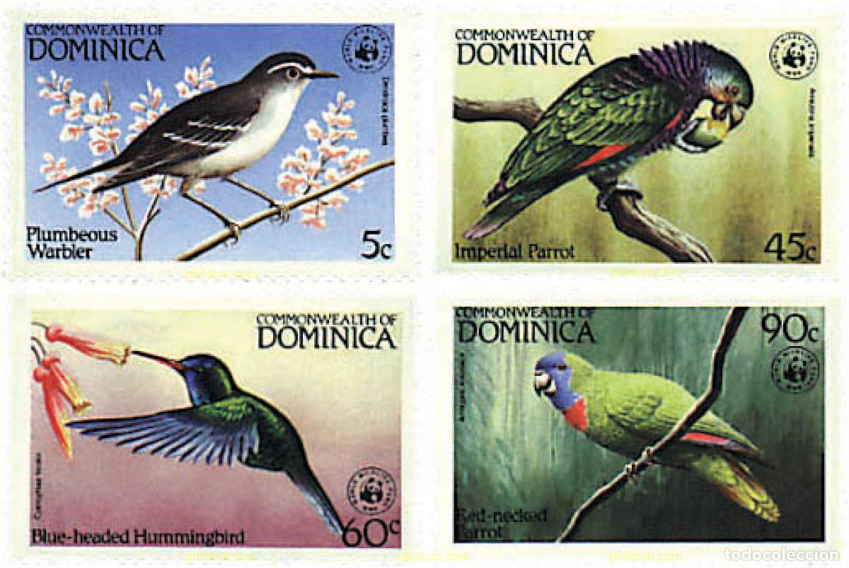Sellos: 73924 MNH DOMINICA 1984 AVES PROTEGIDAS