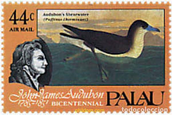 Sellos: 349347 MNH PALAU 1985 BICENTENARIO DEL NACIMIENTO DEL ORNITOLOGO J.J. AUDUBON