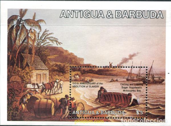 Sellos: 33965 MNH ANTIGUA Y BARBUDA 1984 150 A&Ntilde;OS DE LA ABOLICION DE LA ESCLAVITUD