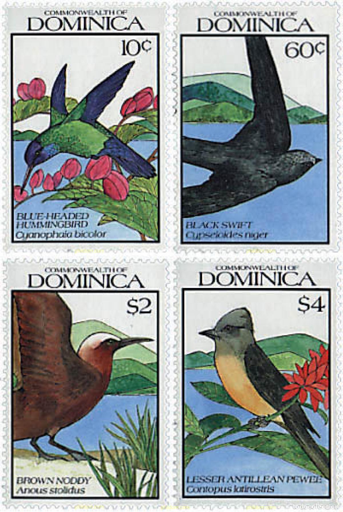 Sellos: 306784 MNH DOMINICA 1990 AVES