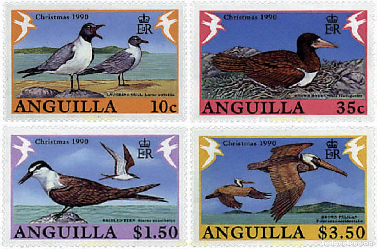 Sellos: 34963 MNH ANGUILLA 1990 NAVIDAD. AVES MARINAS
