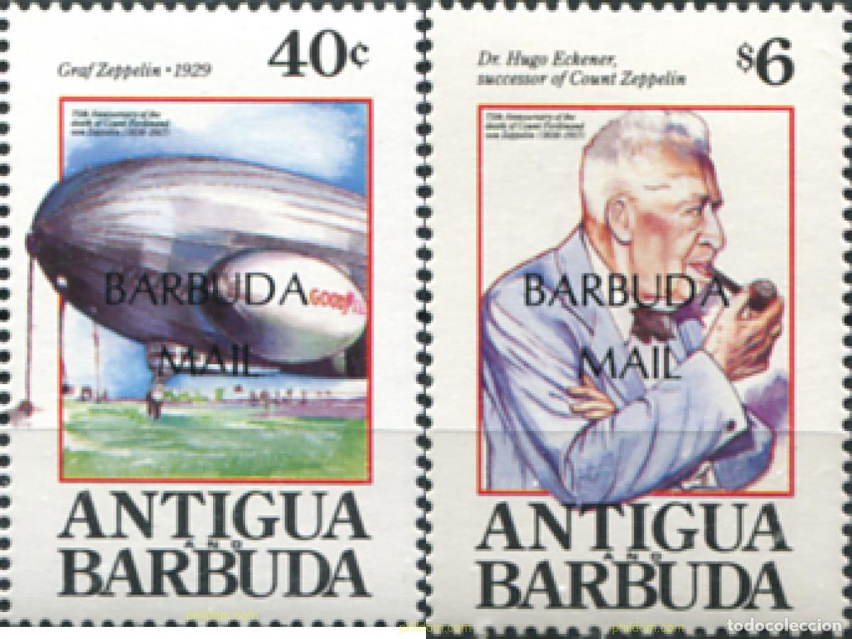 Sellos: 34001 MNH BARBUDA 1993 75 ANIVERSARIO DE LA MUERTE DE FERDINAND GRAF VON ZEPPELIN