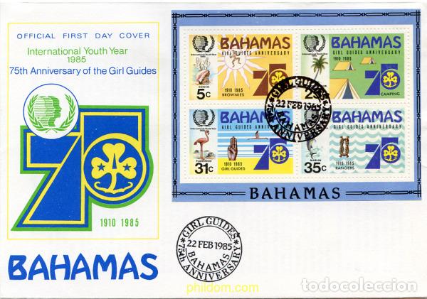 Sellos: 266029 MNH BAHAMAS 1985 75 ANIVERSARIO DEL ESCULTISMO