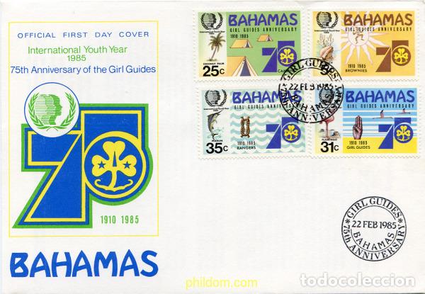 Sellos: 266030 MNH BAHAMAS 1985 75 ANIVERSARIO DEL ESCULTISMO