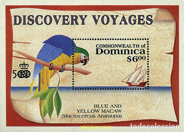 Sellos: 306787 MNH DOMINICA 1991 500 ANIVERSARIO DEL DESCUBRIMIENTO DE AMERICA