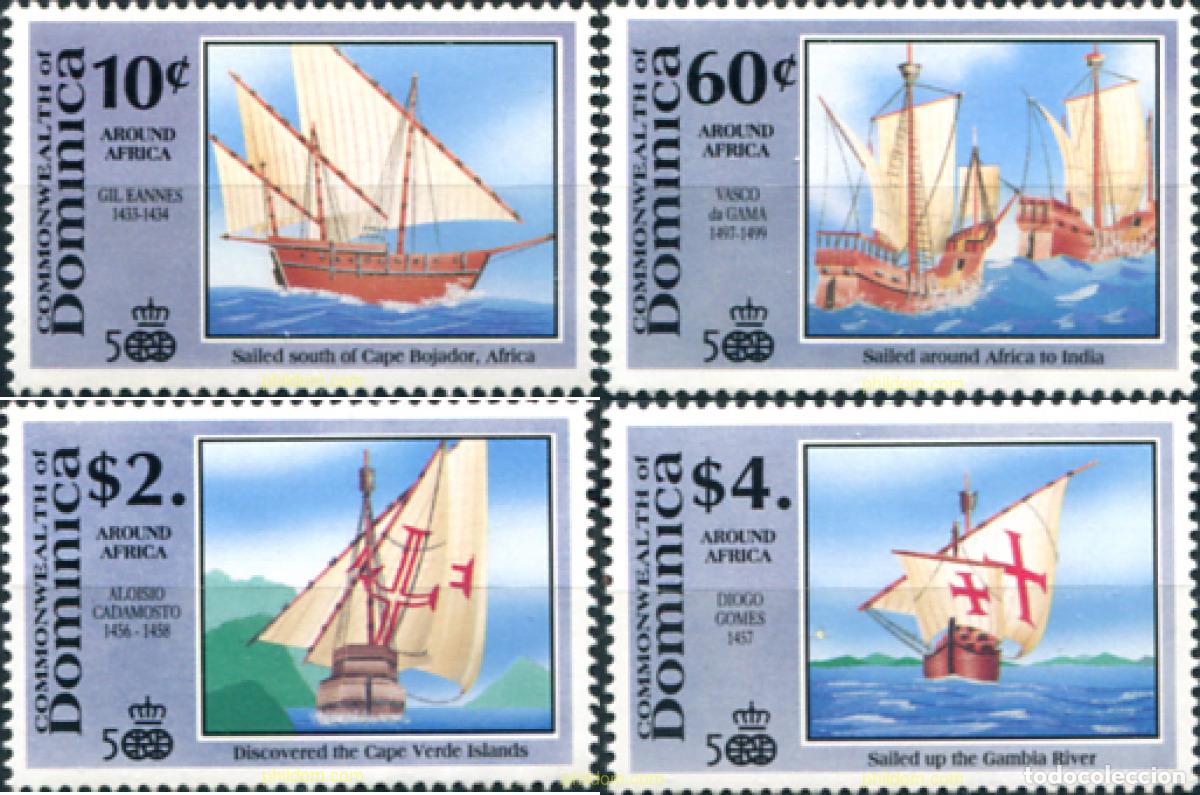 Sellos: 306992 MNH DOMINICA 1991 500 ANIVERSARIO DEL DESCUBRIMIENTO DE AMERICA