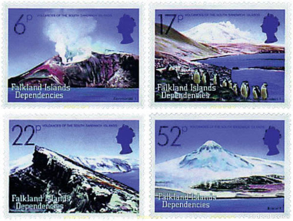 Sellos: 34127 MNH FALKLAND. Dependencias 1984 VOLCANES DE LAS ISLAS SANDWICH DEL SUR