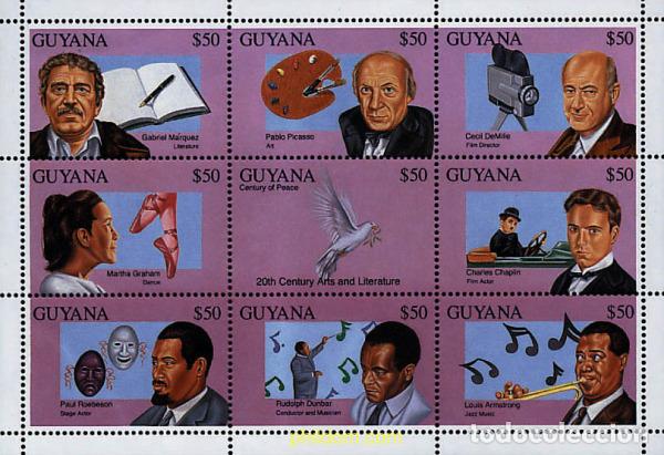 Sellos: 311728 MNH GUYANA 1993 SIGLO XX. SIGLO DE LA PAZ