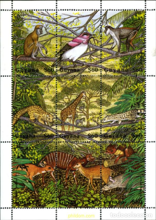 Sellos: 277087 MNH GUYANA 1995 FAUNA AFRICANA