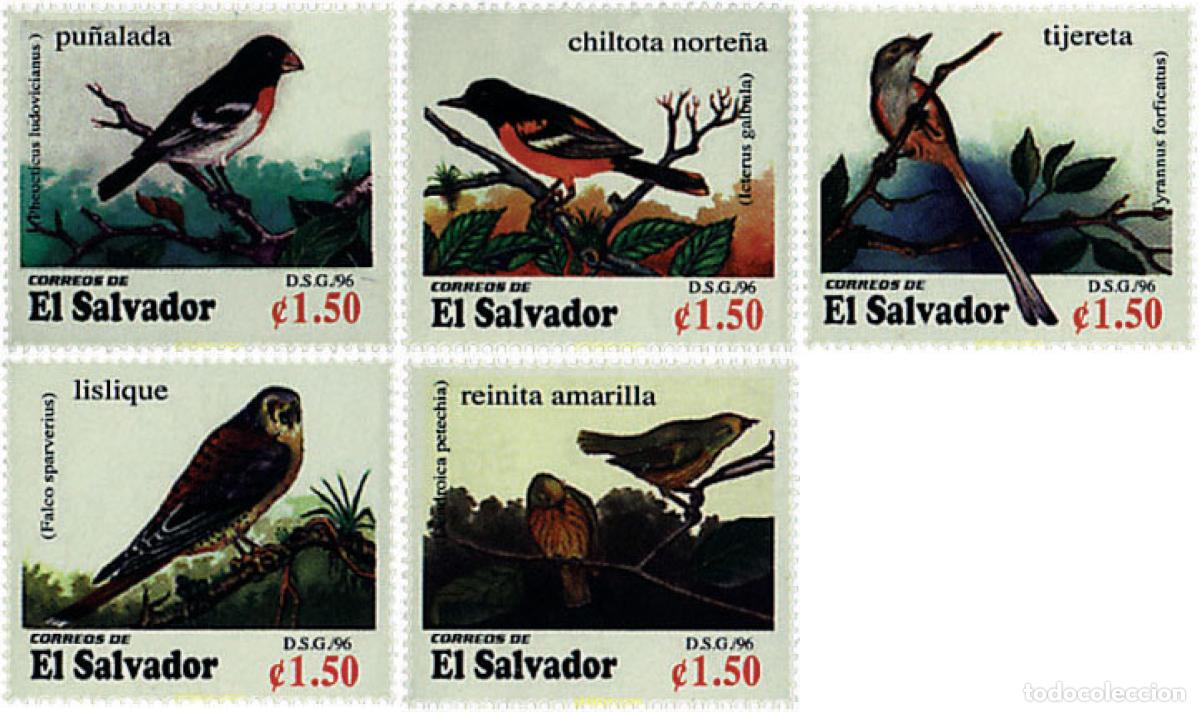 Sellos: 32913 MNH EL SALVADOR 1996 AVES