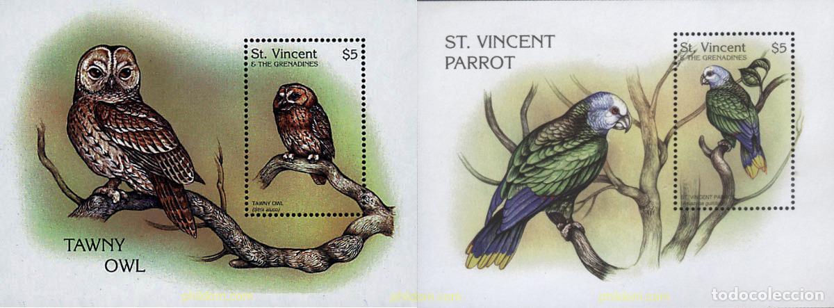 Sellos: 35857 MNH SAN VICENTE 1997 PAJAROS DEL MUNDO