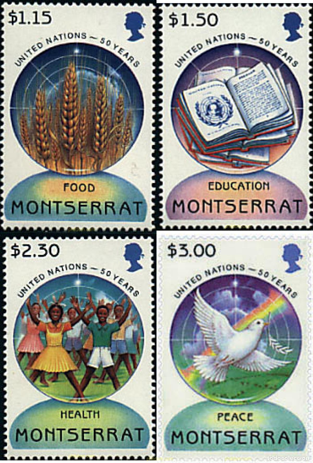Sellos: 56200 MNH MONTSERRAT 1995 50 ANIVERSARIO DE LA ONU