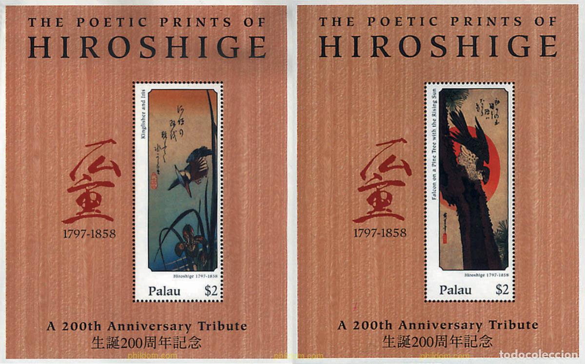 Sellos: 98387 MNH PALAU 1997 BICENTENARIO DEL NACIMIENTO DEL PINTOR JAPONES HIROSHIGE