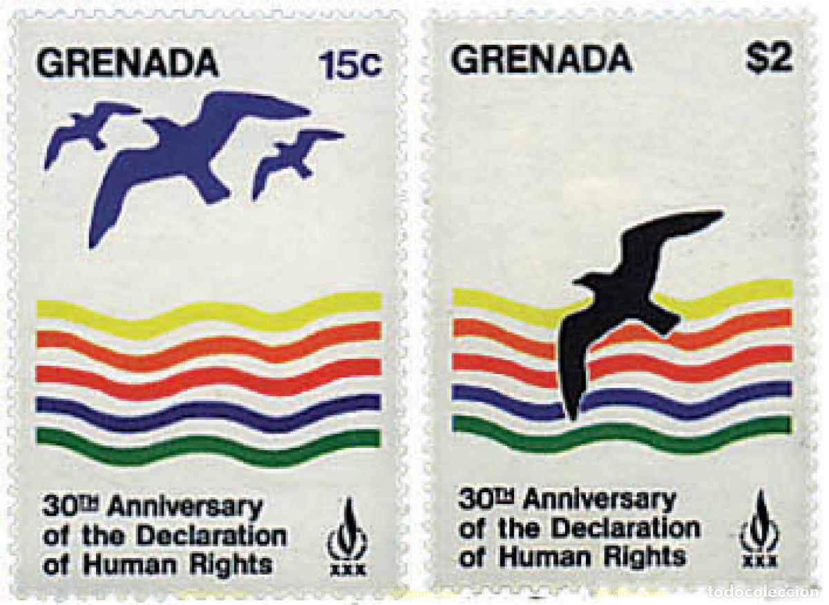 Sellos: 35362 MNH GRANADA 1979 30 ANIVERSARIO DE LA DECLARACION MUNDIAL DE LOS DERECHOS HUMANOS