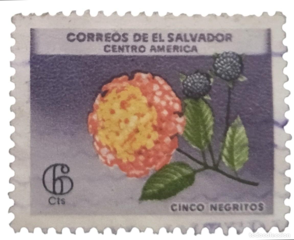 Sellos: EL SALVADOR 1965 Flores. USADO.