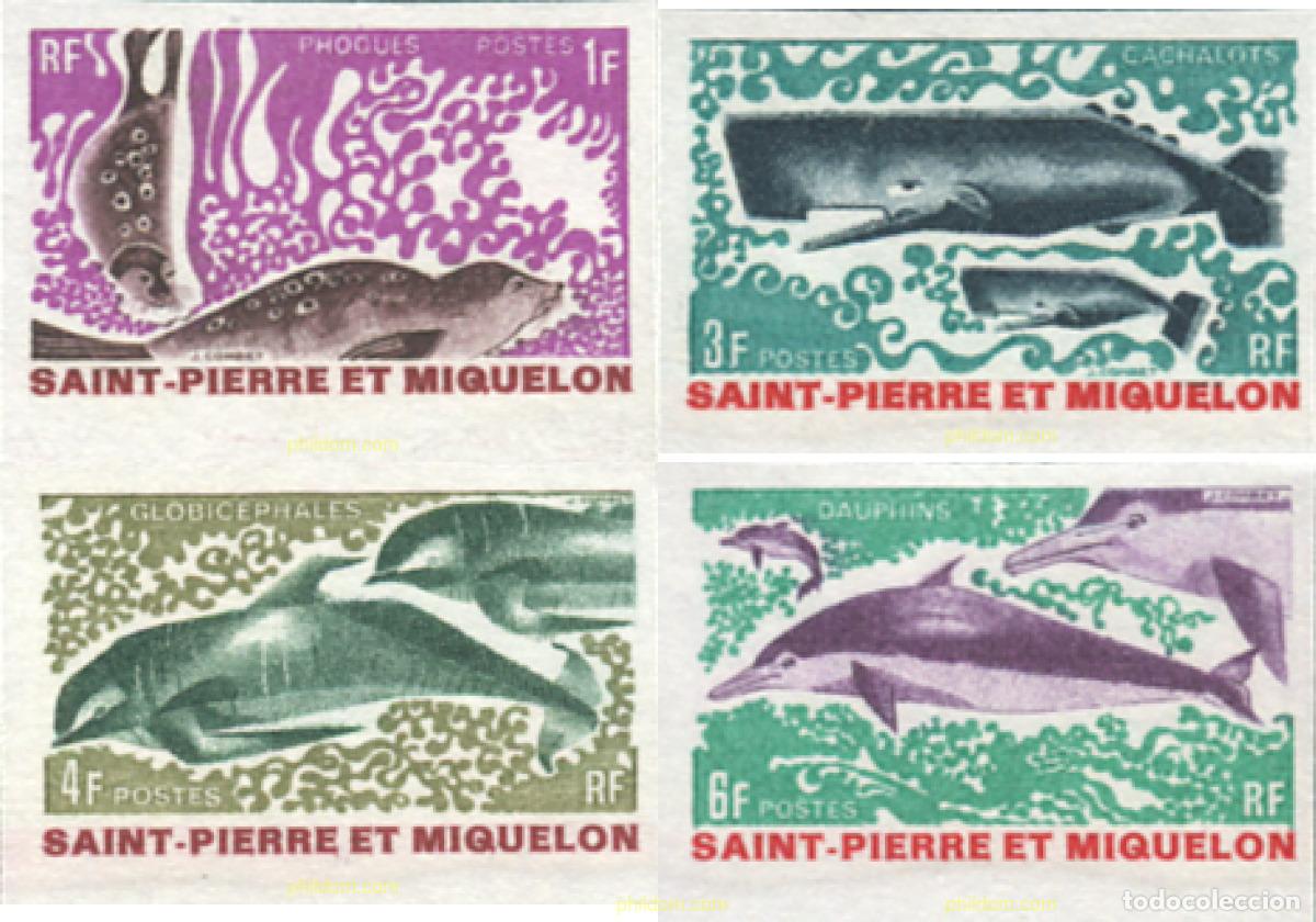 Sellos: 148204 MNH SAN PEDRO Y MIQUELON 1969 MAMIFEROS MARINOS