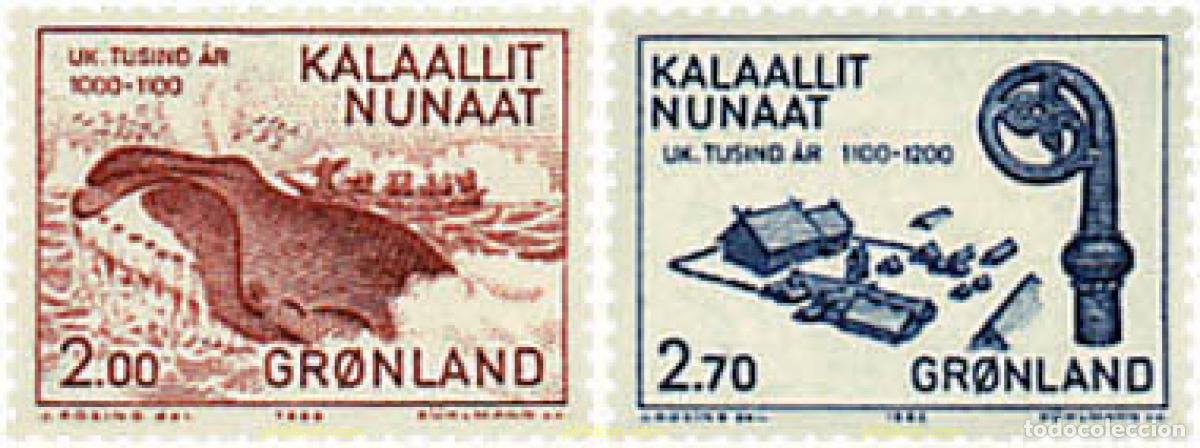 Sellos: 96897 MNH GROENLANDIA 1982 MILENARIO DEL DESCUBRIMIENTO DE LA CULTURA ESQUIMAL POR LOS EUROPEOS
