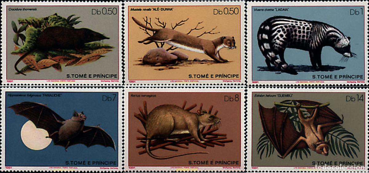 Sellos: 29839 MNH SANTO TOME Y PRINCIPE 1981 MAMIFEROS