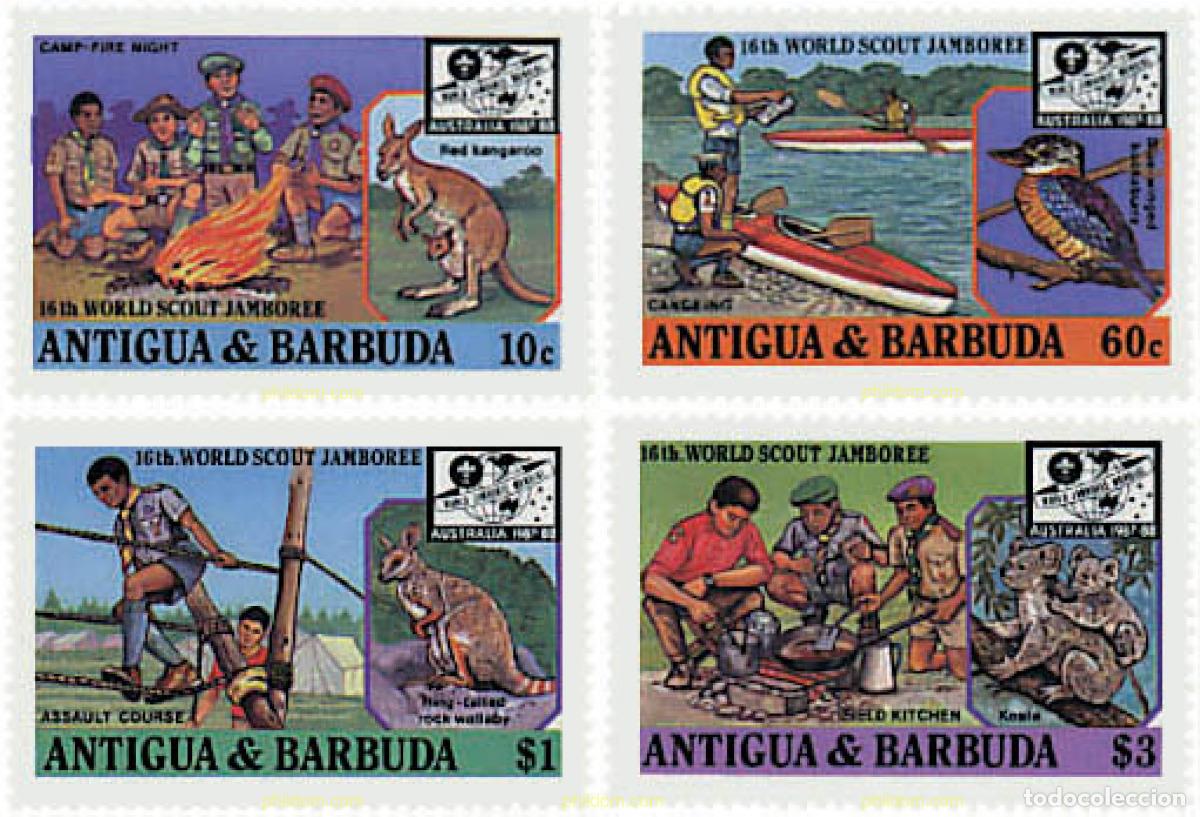 Sellos: 46810 MNH ANTIGUA Y BARBUDA 1987 16 JAMBOREE MUNDIAL EN AUSTRALIA