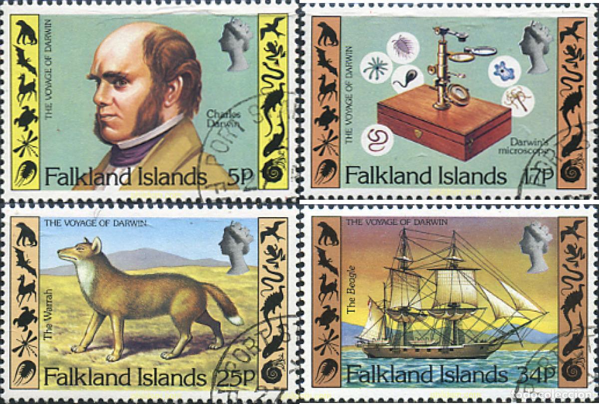 Sellos: 286442 USED FALKLAND 1982 150 ANIVERSARIO DEL VIAJE DE CHARLES DARWIN