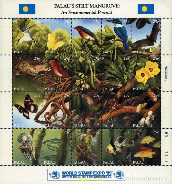 Sellos: 289834 MNH PALAU 1989 FAUNA