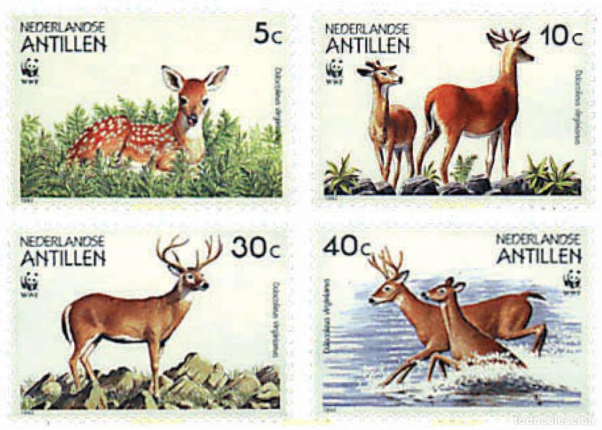 Sellos: 74941 MNH ANTILLAS HOLANDESAS 1992 CIERVO VIRGINIANO