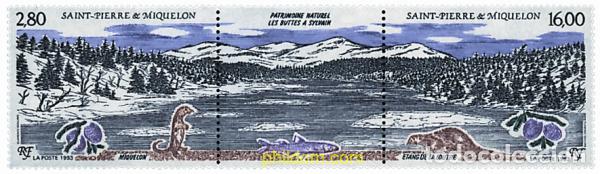 Sellos: 157912 MNH SAN PEDRO Y MIQUELON 1993 PATRIMONIO NATURAL