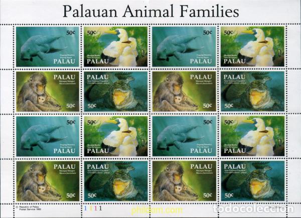 Sellos: 155563 MNH PALAU 1993 FAUNA
