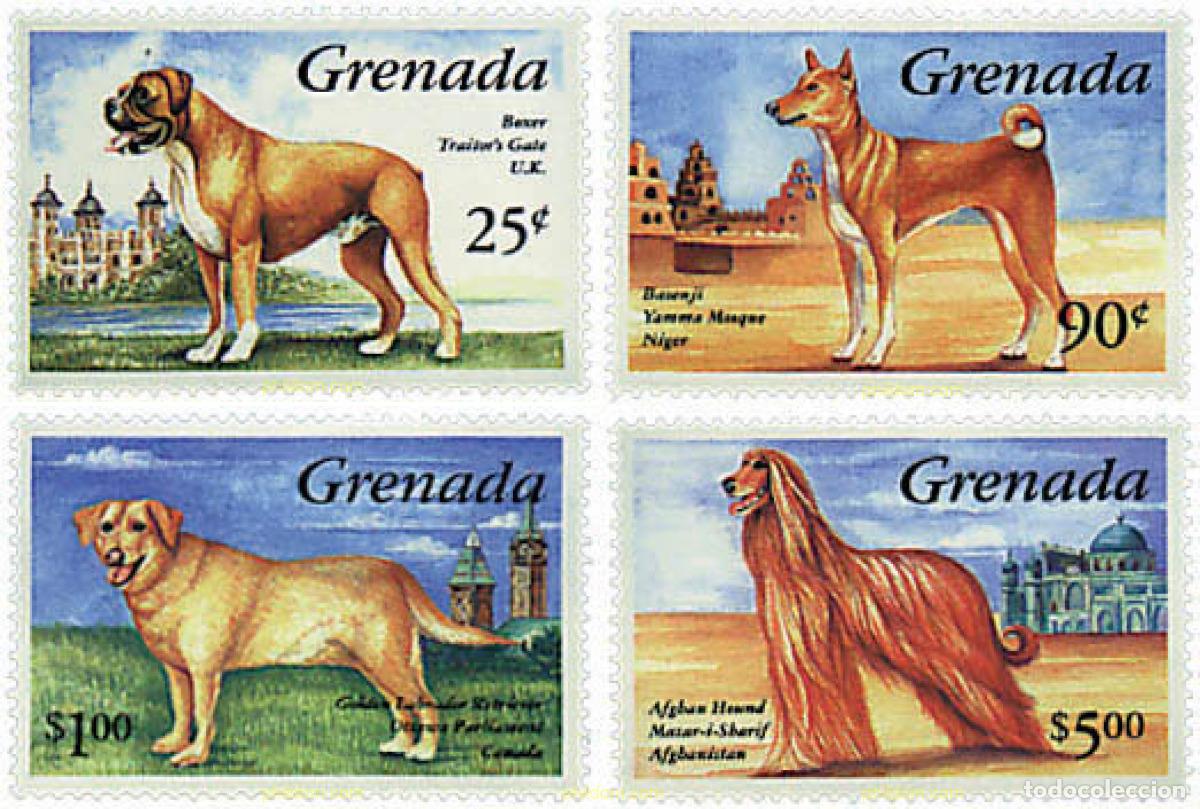 Sellos: 319391 MNH GRANADA 1993 PERROS DEL MUNDO