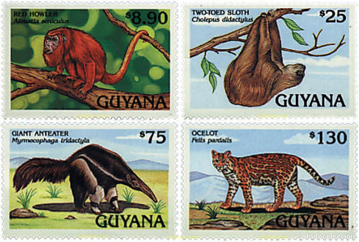 Sellos: 321389 MNH GUYANA 1992 FAUNA