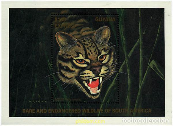 Sellos: 87557 MNH GUYANA 1990 FAUNA EN PELIGRO DE EXTINCION