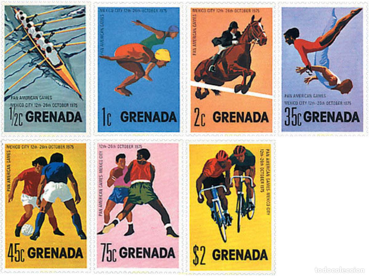 Sellos: 89854 MNH GRANADA 1975 JUEGOS DEPORTIVOS PANAMERICANOS
