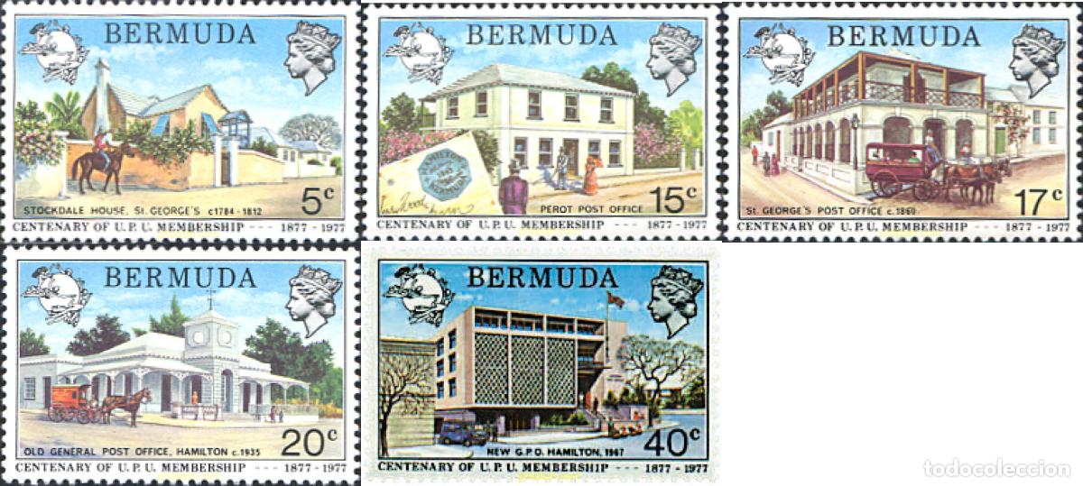 Sellos: 45755 MNH BERMUDAS 1977 CENTENARIO DE LA ADMISION DE BERMUDAS A LA UPU