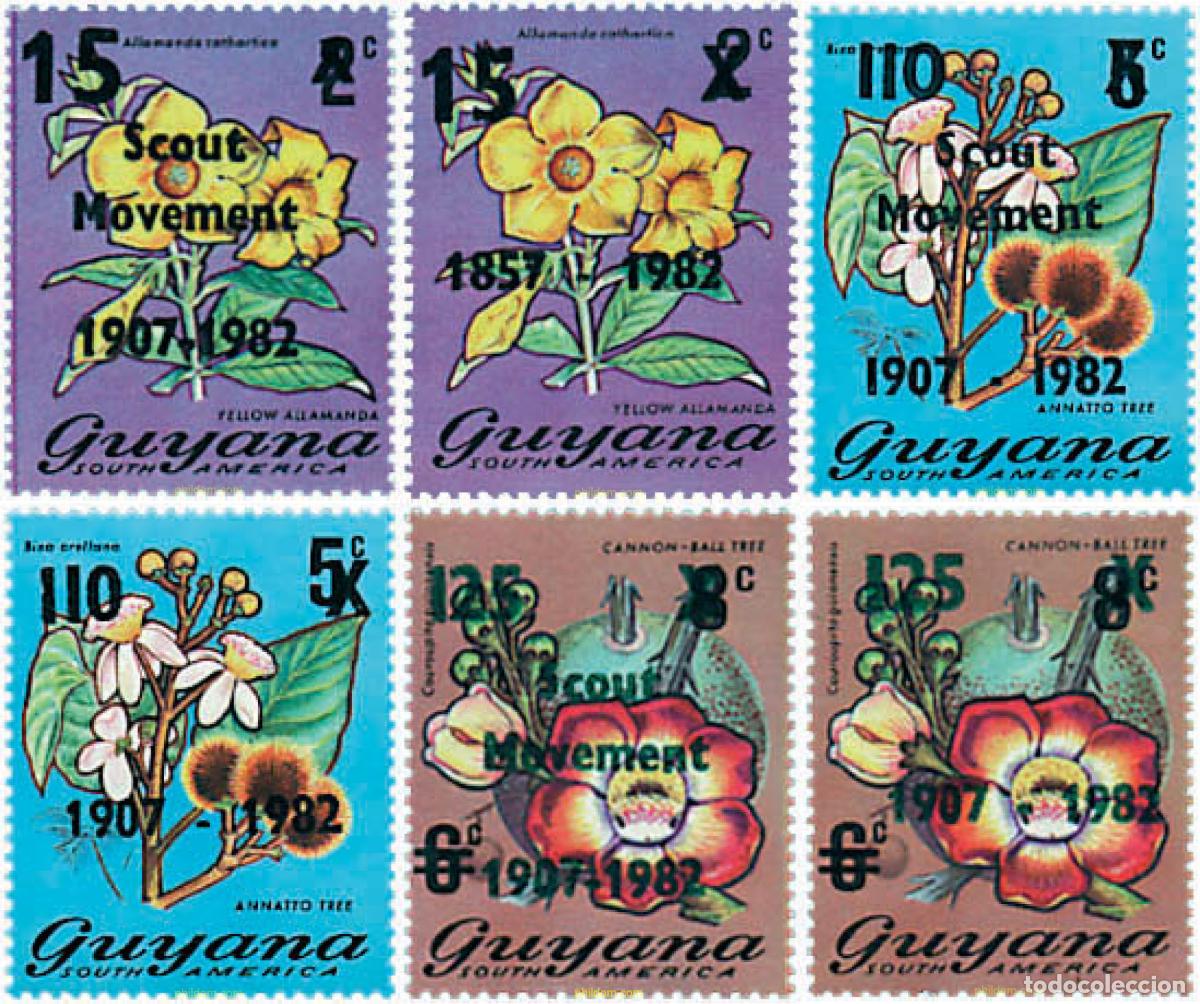 Sellos: 586043 MNH GUYANA 1982 75 ANIVERSARIO DEL ESCULTISMO Y 125 ANIVERSARIO DE LORD BADEN-POWELL