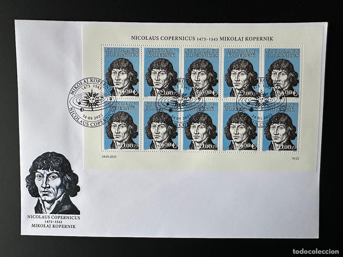 Sellos: 0&euro;/0 zl 2023 - Hoja FDC 'Nicolaus Copernicus' Matej Gabris tipo I