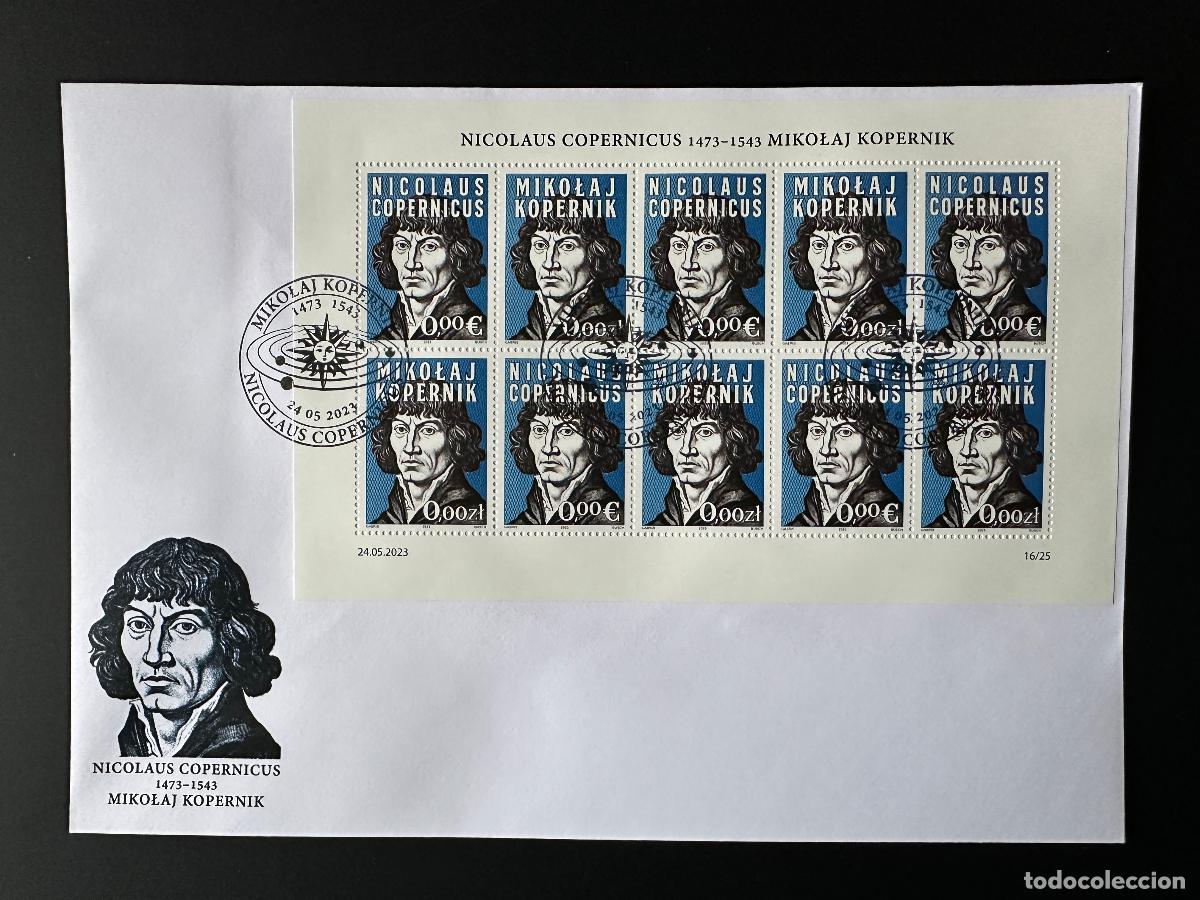 Sellos: 0&euro;/0 zl 2023 - Hoja FDC 'Nicolaus Copernicus' Matej Gabris tipo II