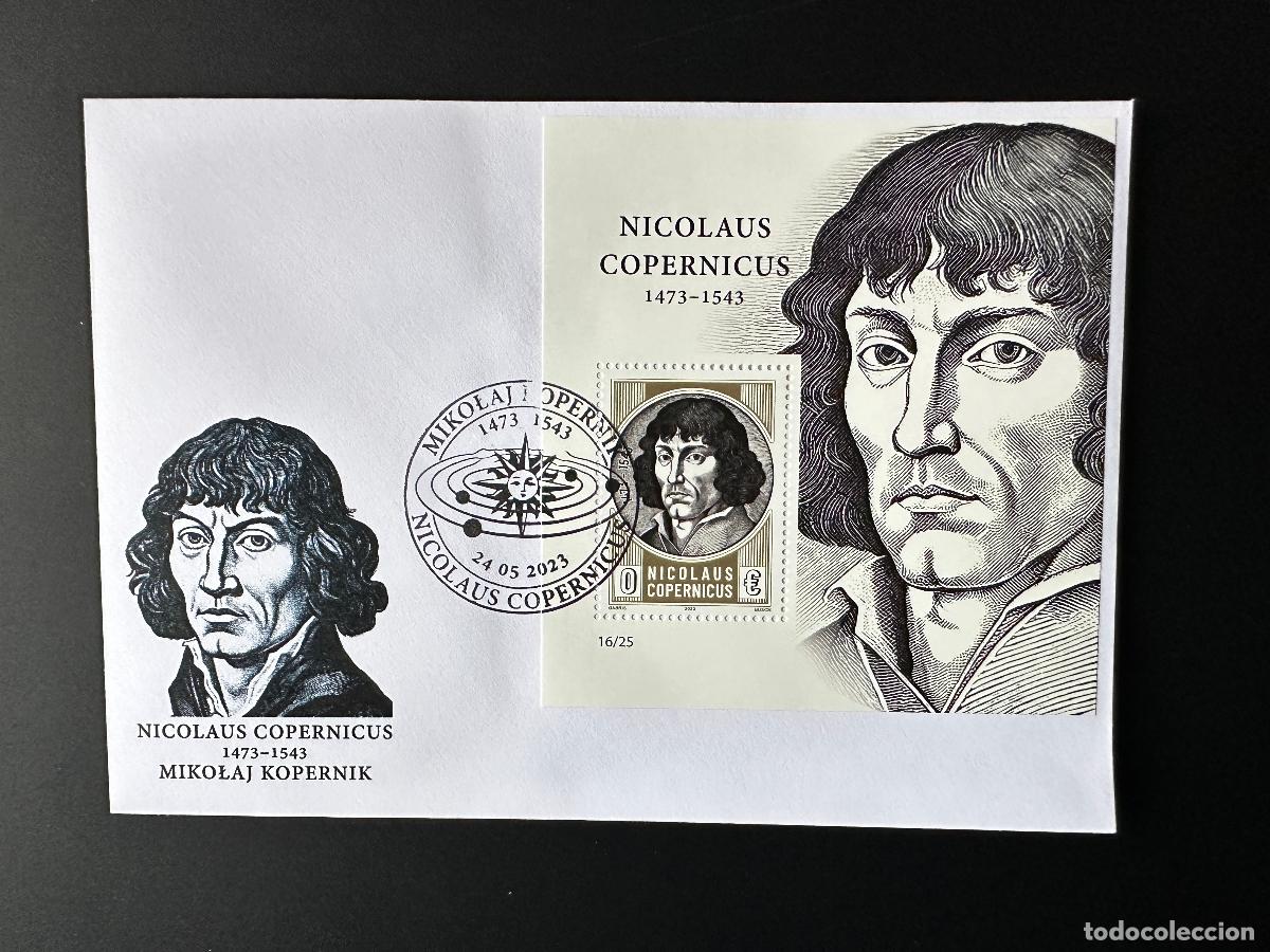Sellos: 0&euro; 2023 - L&aacute;mina de recuerdo FDC 'Nicolaus Copernicus' Matej Gabris tipo I