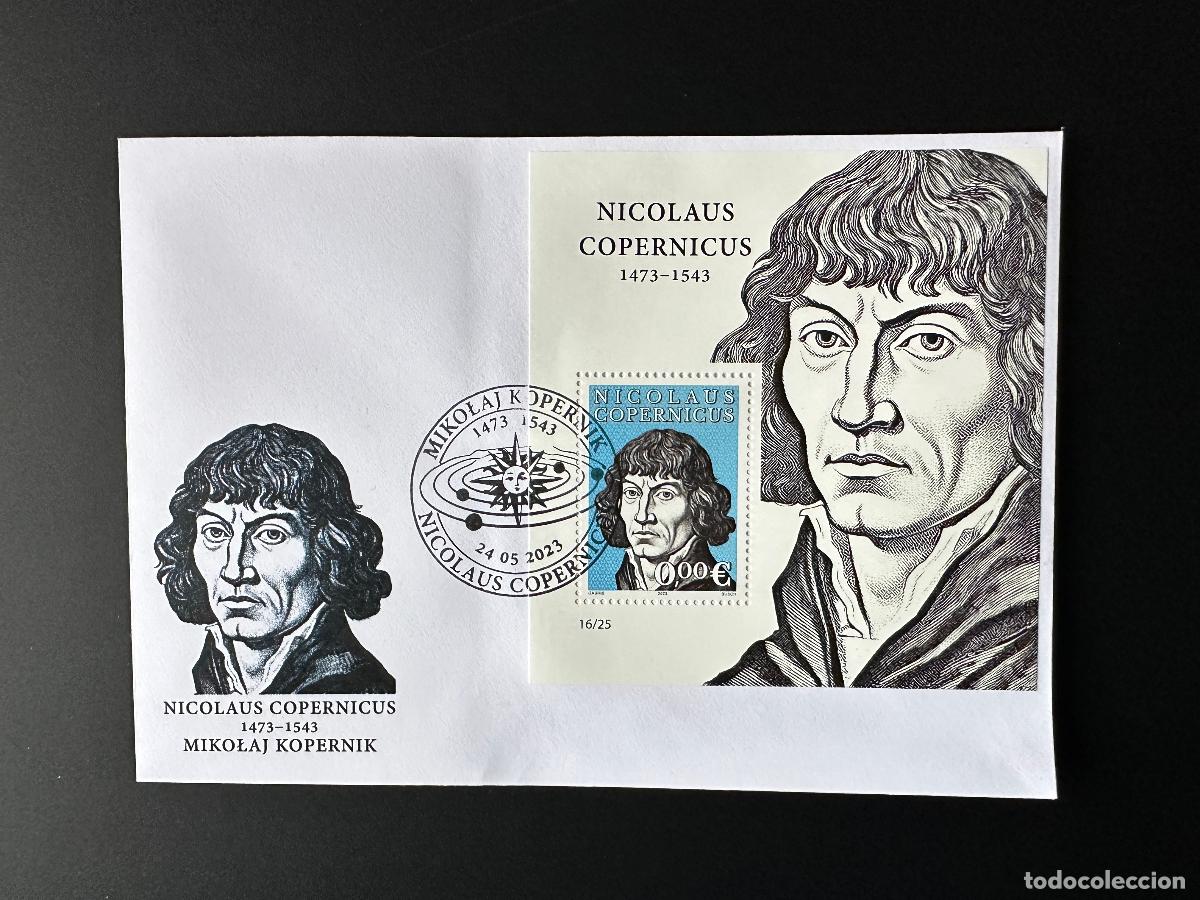 Sellos: 0&euro; 2023 - L&aacute;mina de recuerdo FDC 'Nicolaus Copernicus' Matej Gabris tipo II