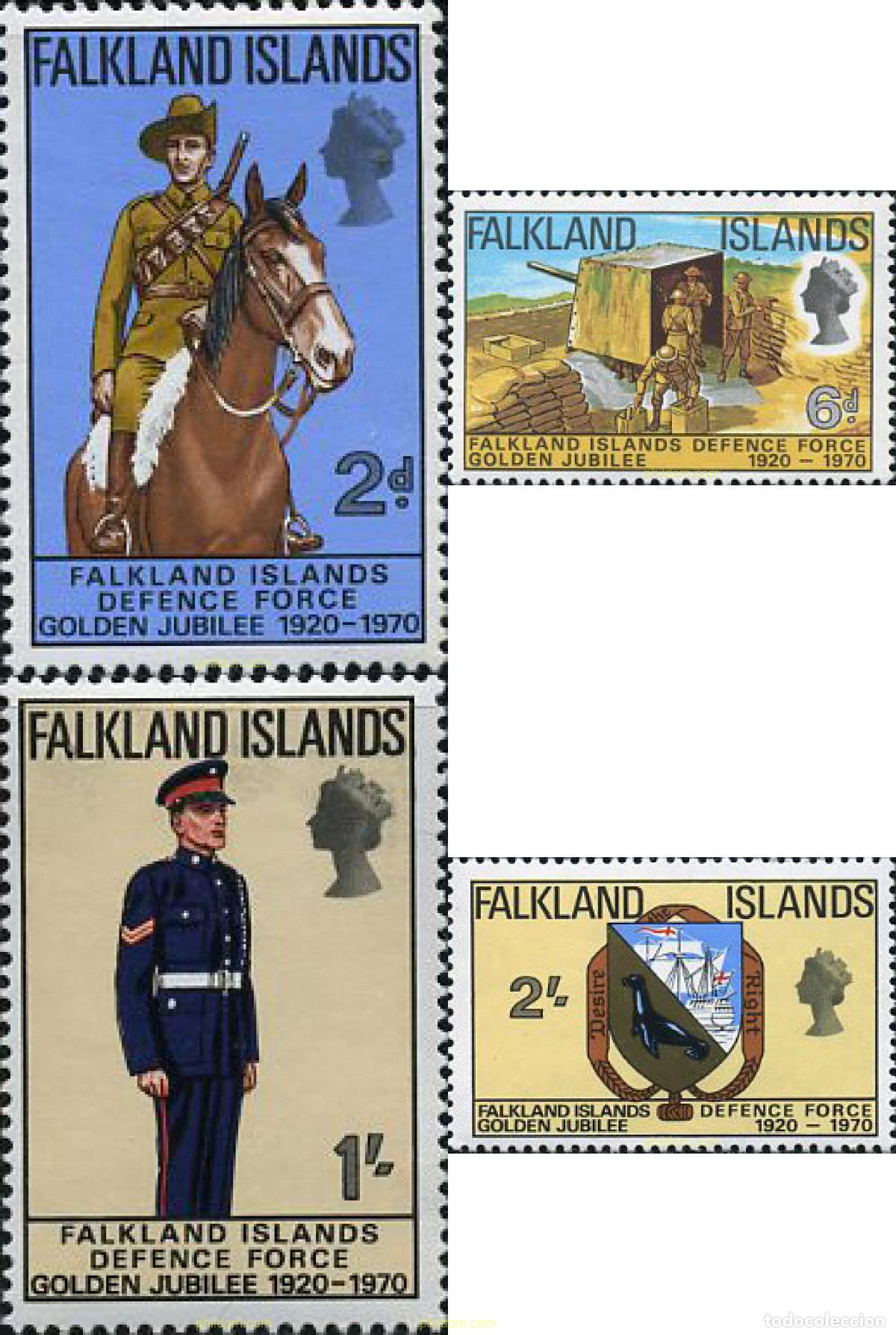 Sellos: 43201 MNH FALKLAND 1970 50 ANIVERSARIO DE LAS FUERZAS DE DEFENSA DE LAS ISLAS FALKLAND