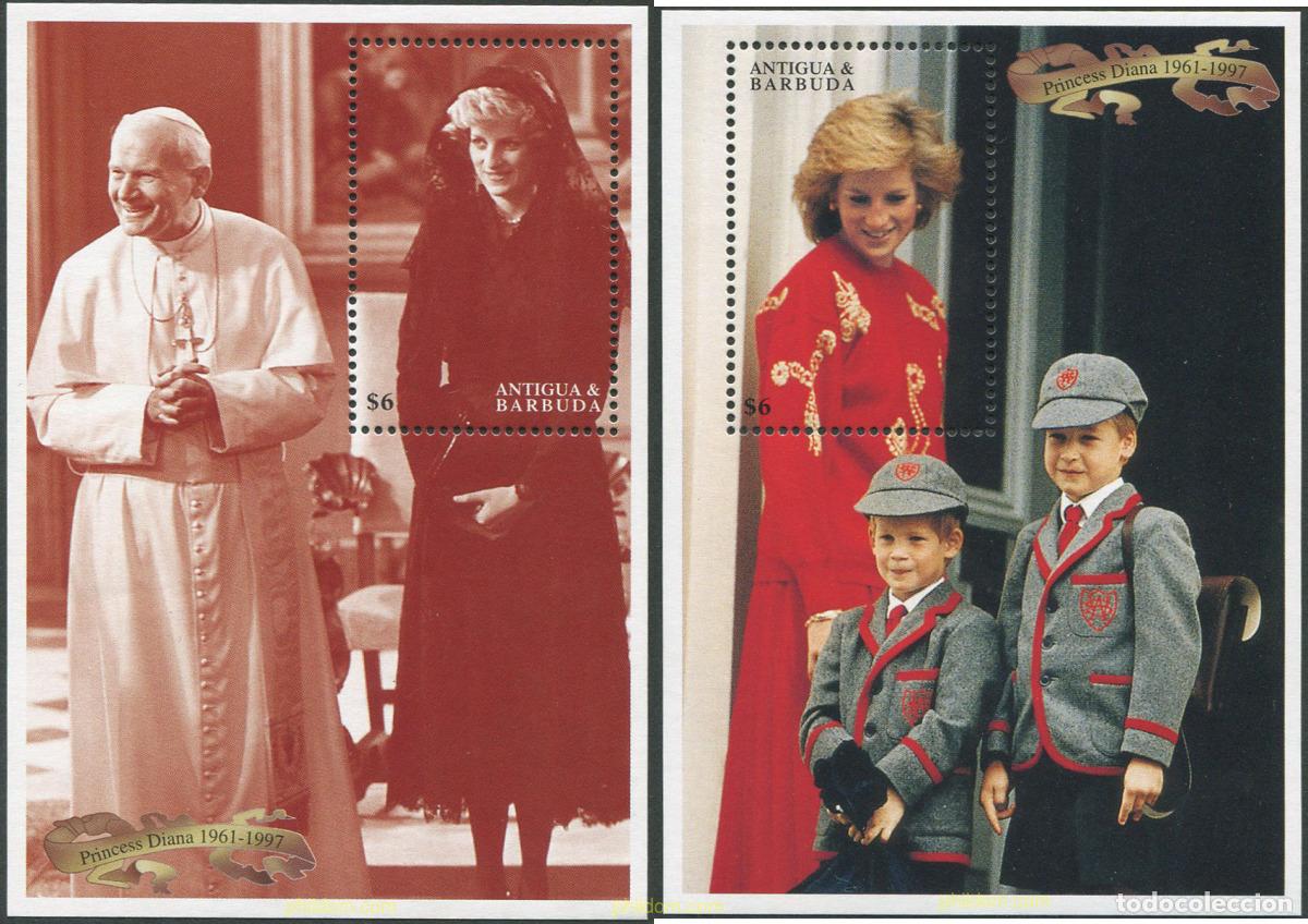 Sellos: 47015 MNH ANTIGUA Y BARBUDA 1998 1 ANIVERSARIO DE LA MUERTE DE LA PRINCESA DIANA