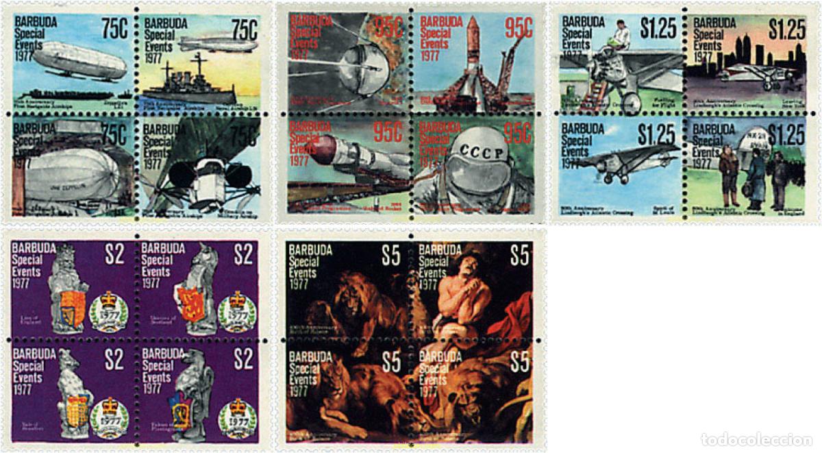 Sellos: 6012 MNH BARBUDA 1977 ANIVERSARIOS