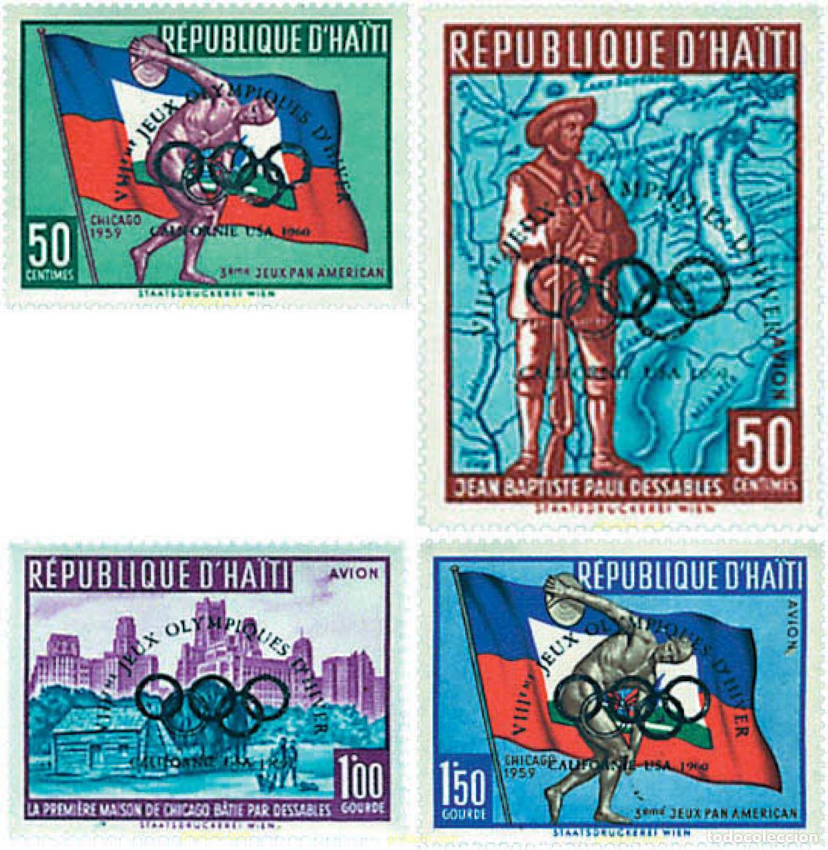 Sellos: 259868 HINGED HAITI 1960 8 JUEGOS OLIMPICOS INVIERNO SQUAW VALLEY 1960